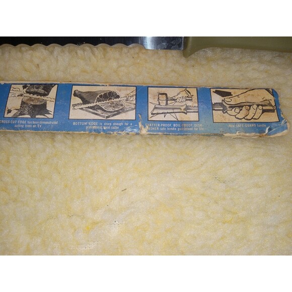 Quikut Quikkle Slicing Knife Stainless 9" Double Edge Forked Green Handle Knife - Picture 4 of 8